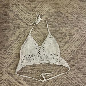 Crochet halter top backless